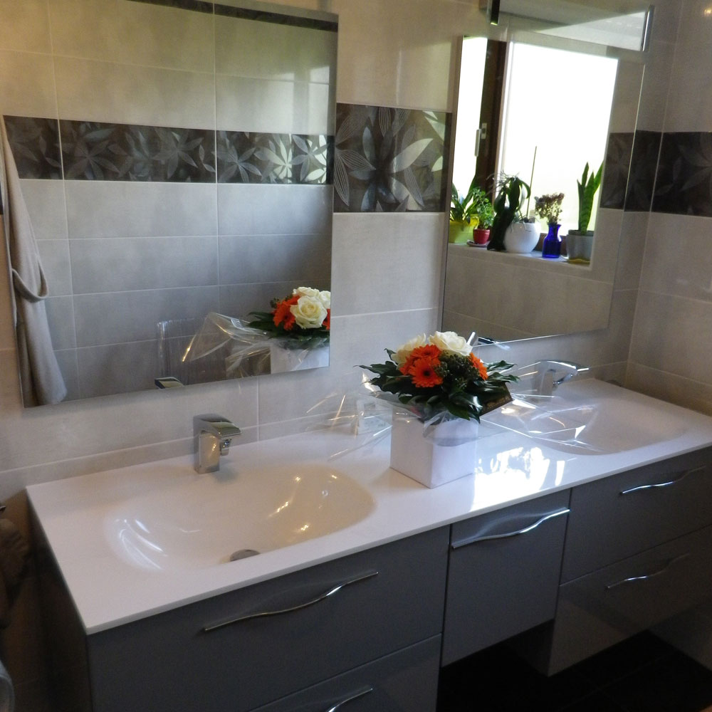 Mirroir et meuble de salle de bains Usché Laurent